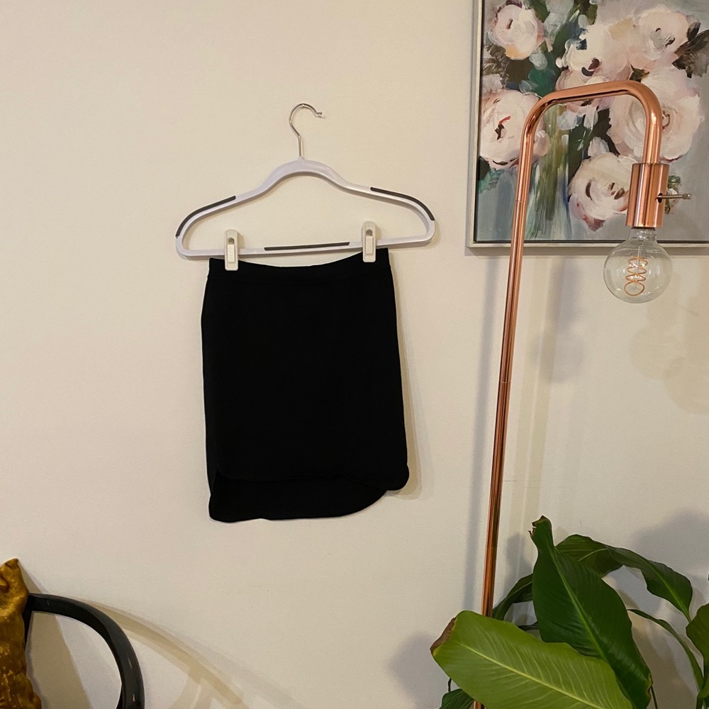 Parker Black Knit Pencil Skirt with a little edge